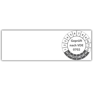 Kabelprüfplakette "Geprüft nach VDE 0702"