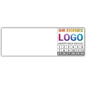Kabelprüfplakette "Geprüft nach VDE 0702" logo