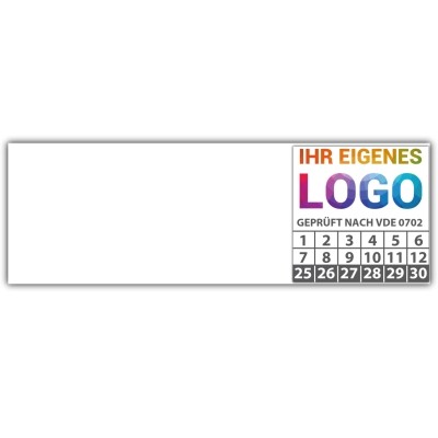 Kabelprüfplakette Geprüft nach VDE 0702 - Kabelprüfplaketten logo