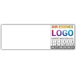 Kabelprüfplakette "Geprüft nach VDE 0702" logo