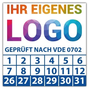 Prüfplakette "Geprüft nach VDE 0702" logo