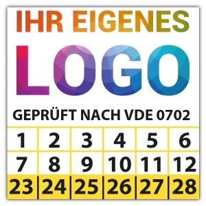 Prüfplakette Dokumentenfolie Geprüft nach VDE 0702 - Prüfplaketten VDE / Elektro logo