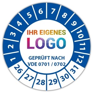 Prüfplakette "Geprüft nach VDE 0701-0702" logo