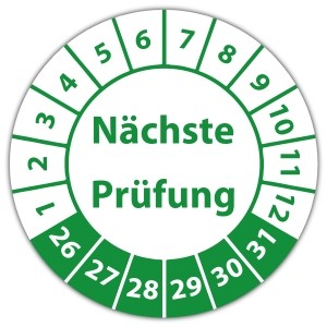 Prüfplakette Nächste Prüfung - Allgemeine Prüfplaketten