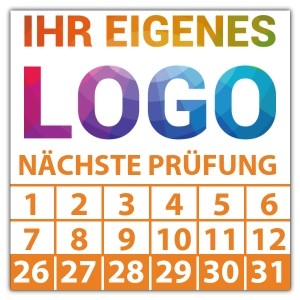 Prüfplakette Nächste Prüfung - Prüfplaketten Quadrat logo