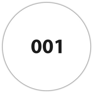 Nummerierte Aufkleber - Runde - Nummerierte Aufkleber