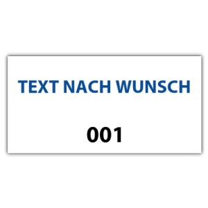 Nummerierte Aufkleber mit Wunschtext - Rechteck - Nummerierte Aufkleber